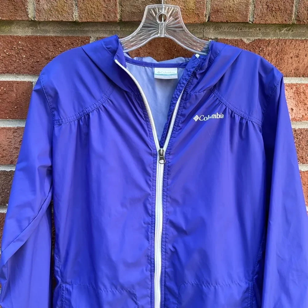 Columbia Jacket Windbreaker sz Large 14/16 Royal Purple